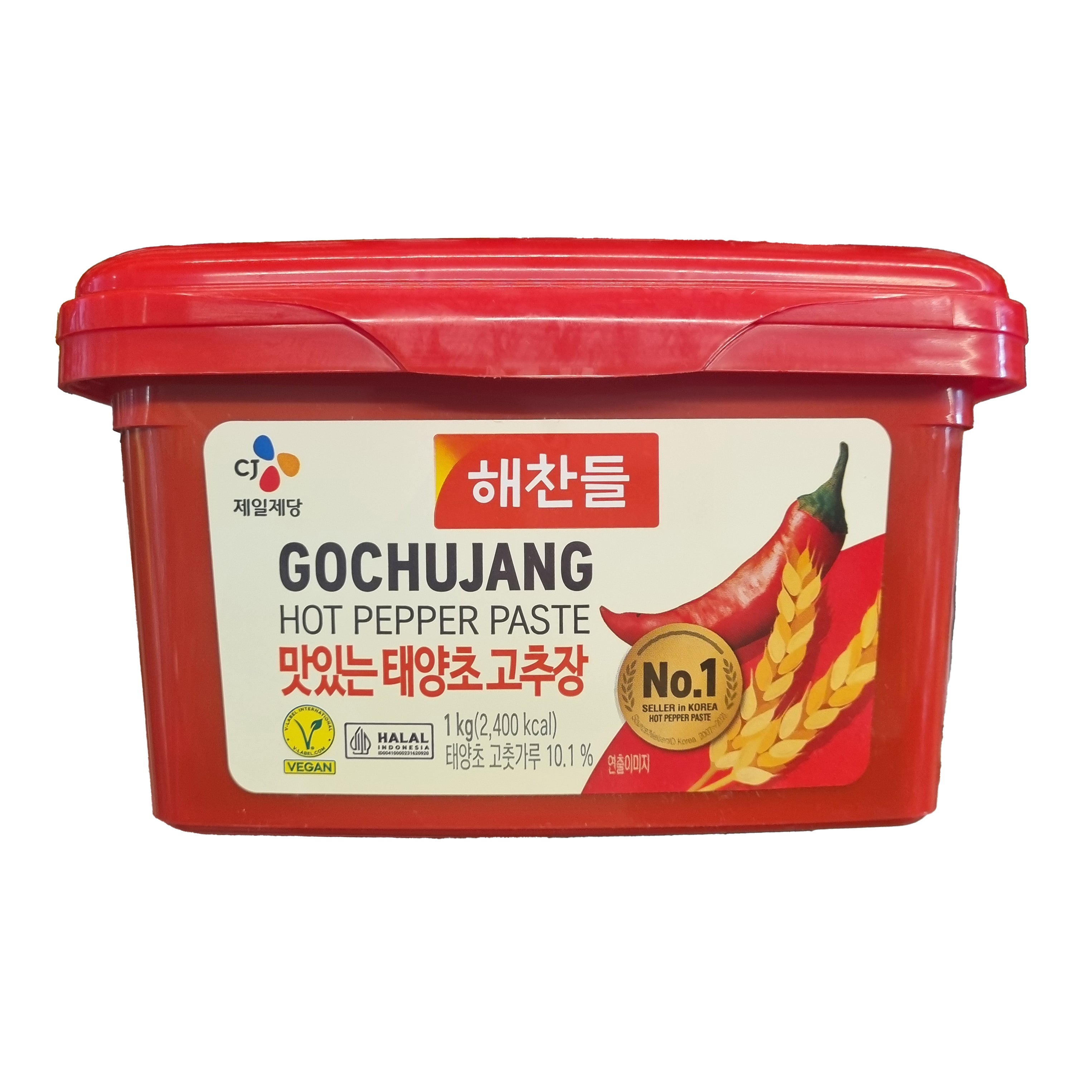 CJ Tasty hot pepper paste 해찬들 맛있는 태양초 고추장 1kg